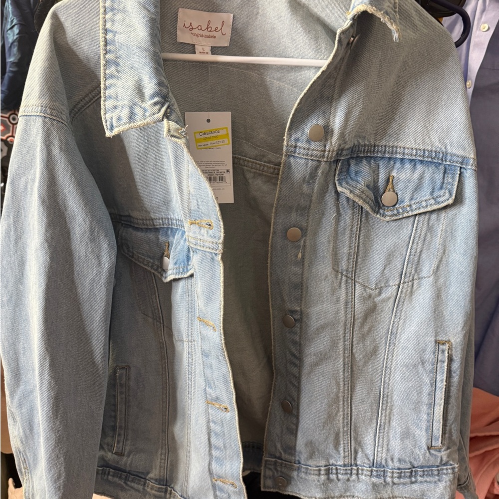 Isabel Maternity by Ingrid & Isabel Classic Blue Jean Jacket